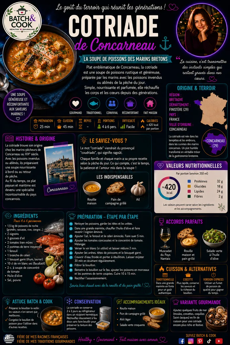 Fiche recette Cottage de Concarneau par Telma