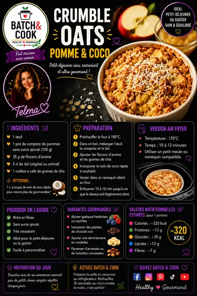 Crumble Oats Pomme & Coco