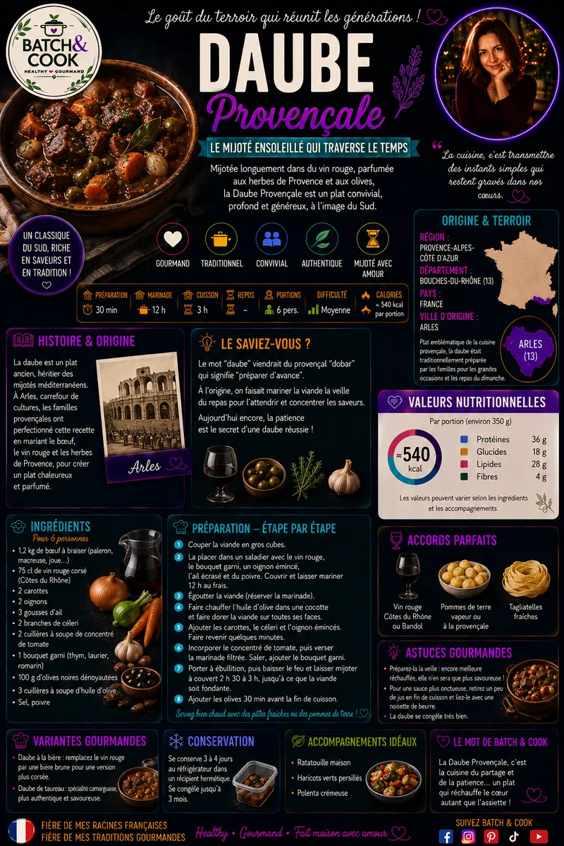 Fiche recette Daube Provençale par Telma