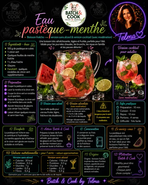 Eau pastèque-menthe