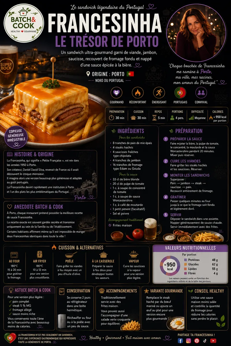 Fiche recette Francesinha - Le Trésor de Porto par Telma