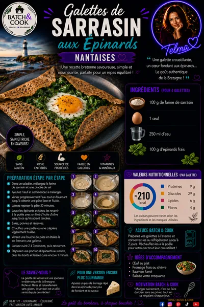 Galettes de Sarrasin aux Épinards Nantaises
