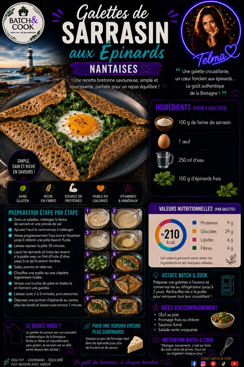 Galettes de Sarrasin aux Épinards Nantaises