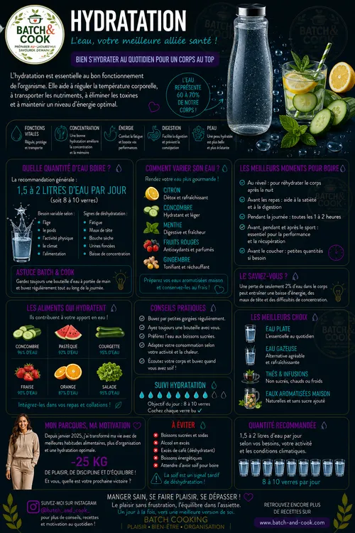 Hydratation : L'eau, votre meilleure alliée santé !