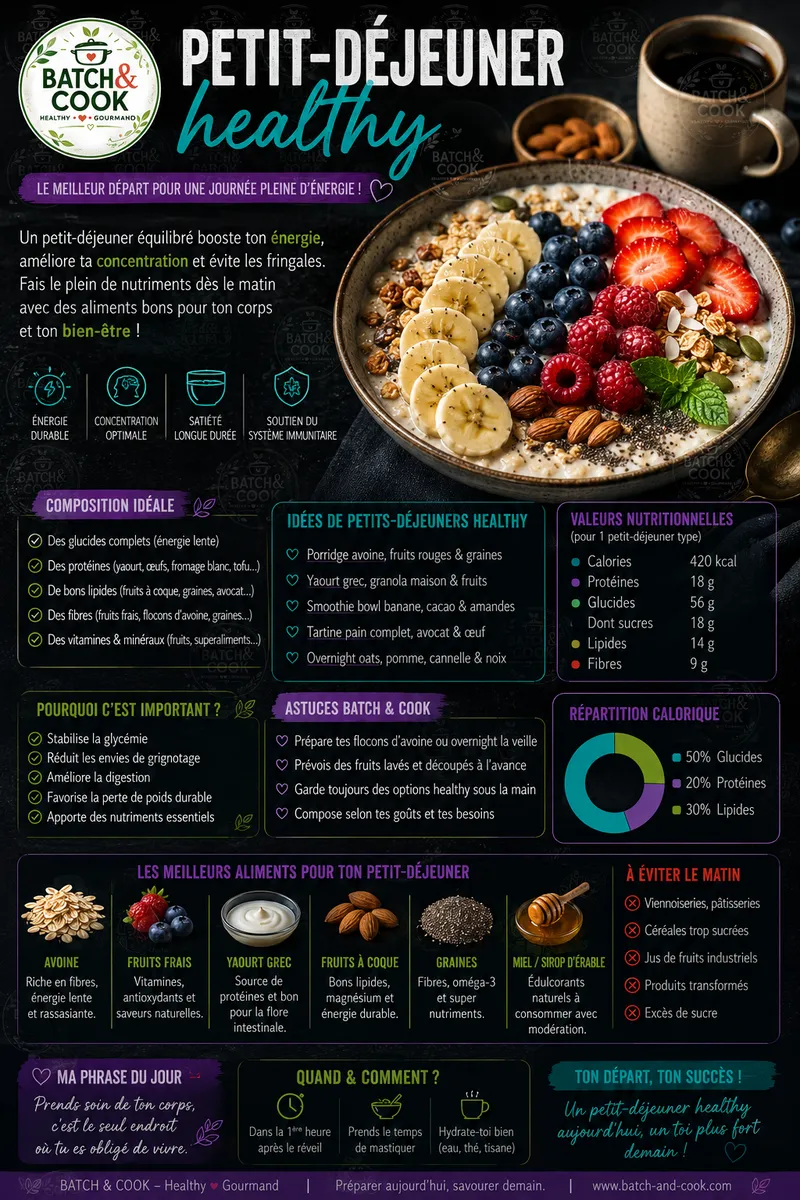 Fiche recette Petit-Déjeuner Healthy par Telma
