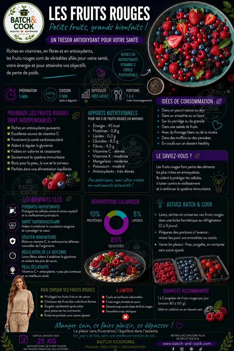 Fiche recette Les Fruits Rouges - Petits fruits, grands bienfaits ! par Telma