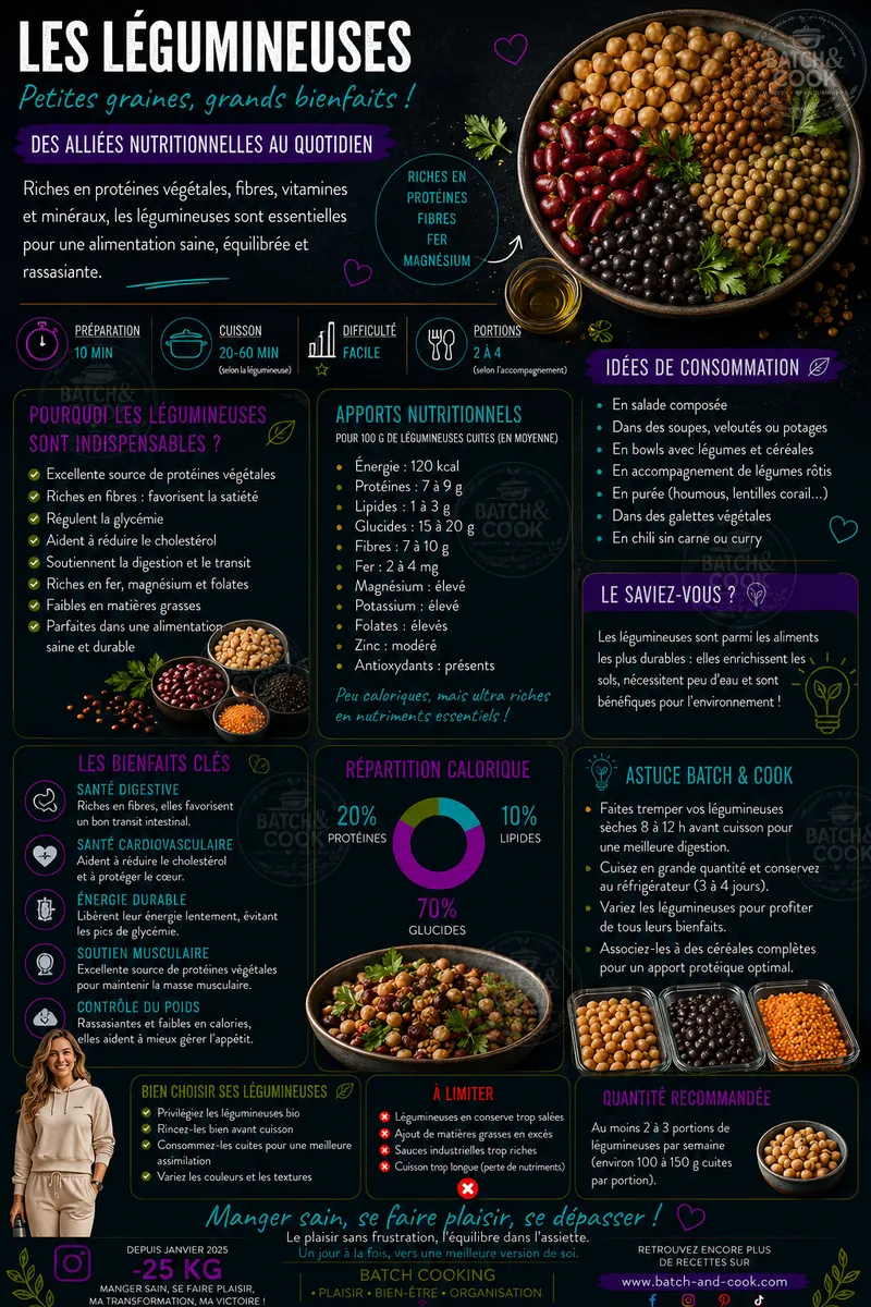 Fiche recette Les Légumineuses par Telma