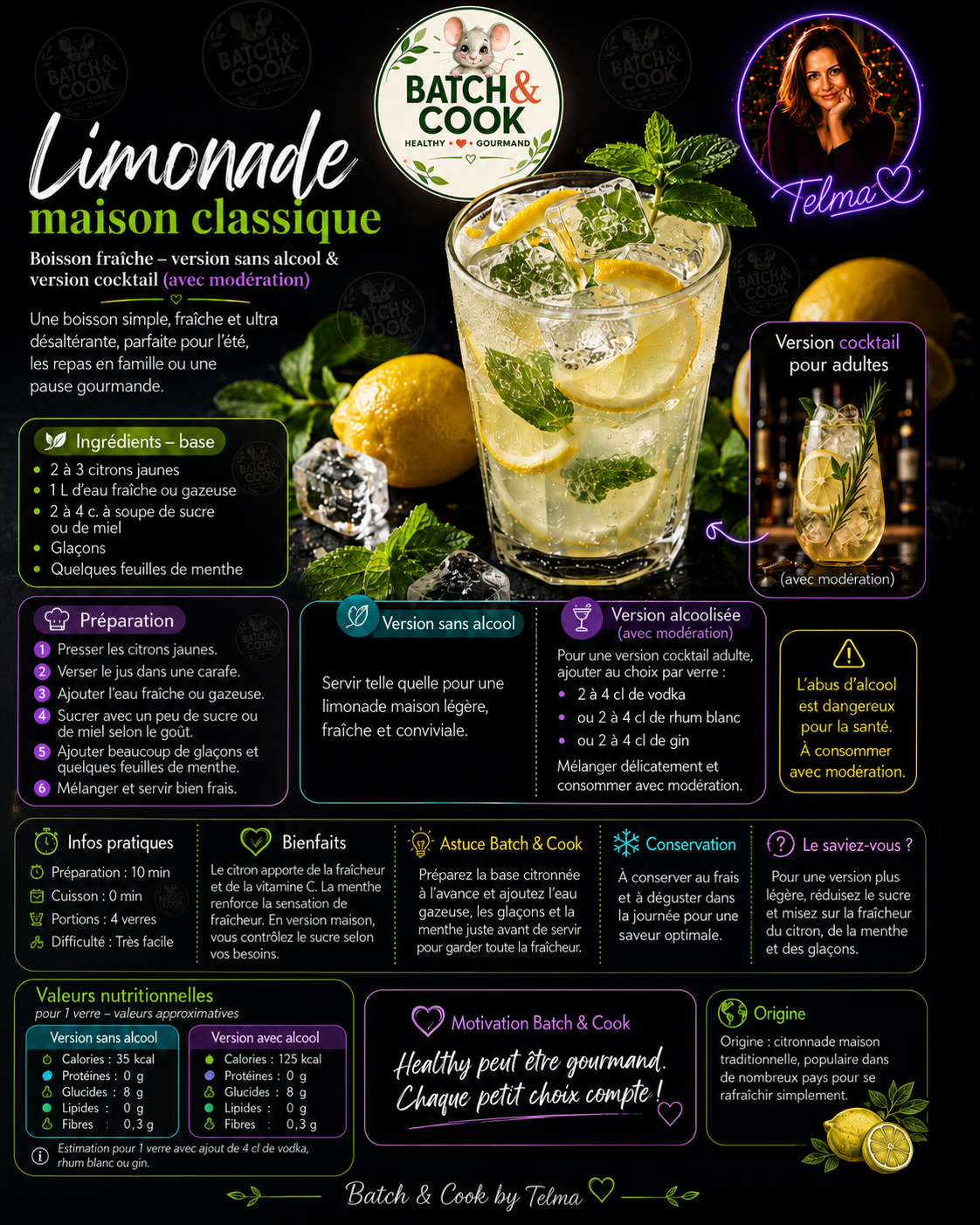 Limonade maison classique