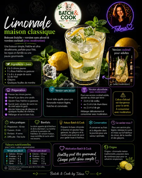 Limonade maison classique