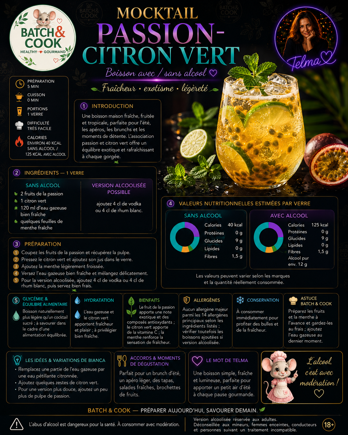 Mocktail Passion-Citron Vert