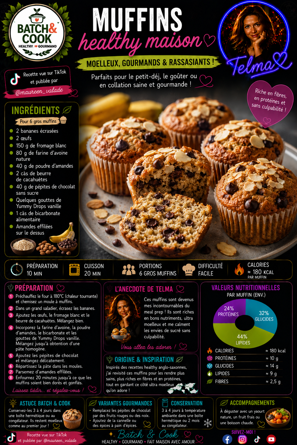 Muffins healthy maison