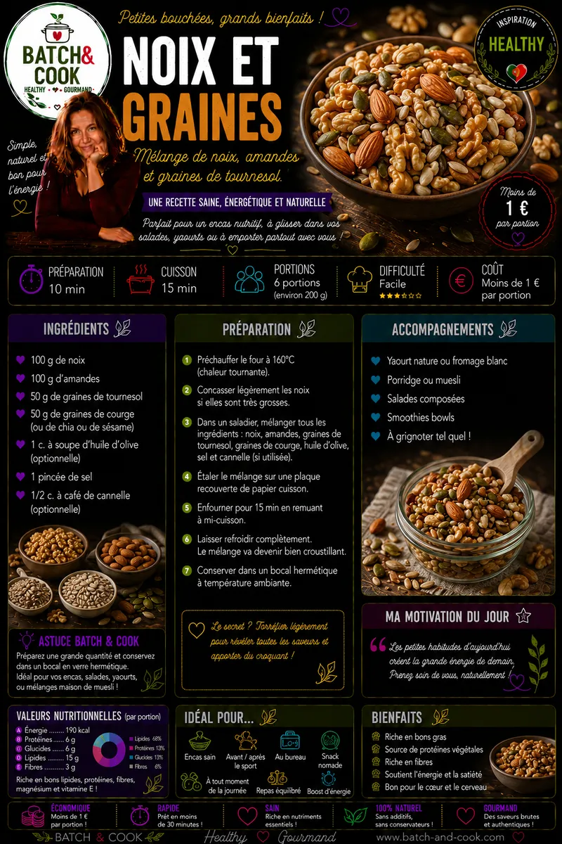 Fiche recette Noix et Graines par Telma