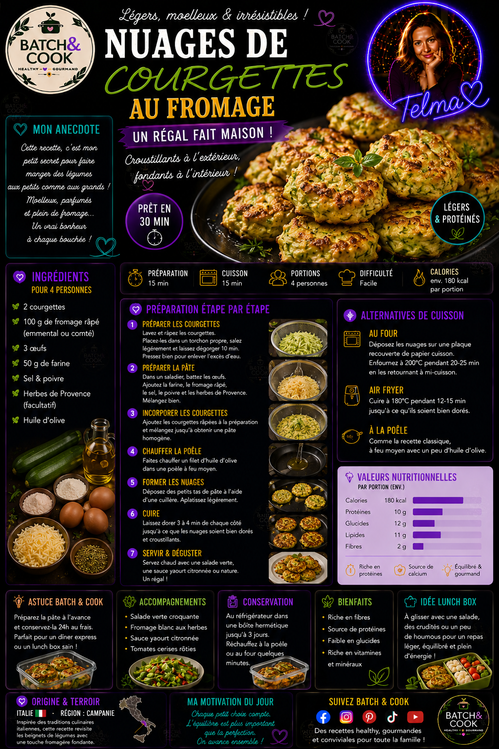 Nuages de courgettes au fromage