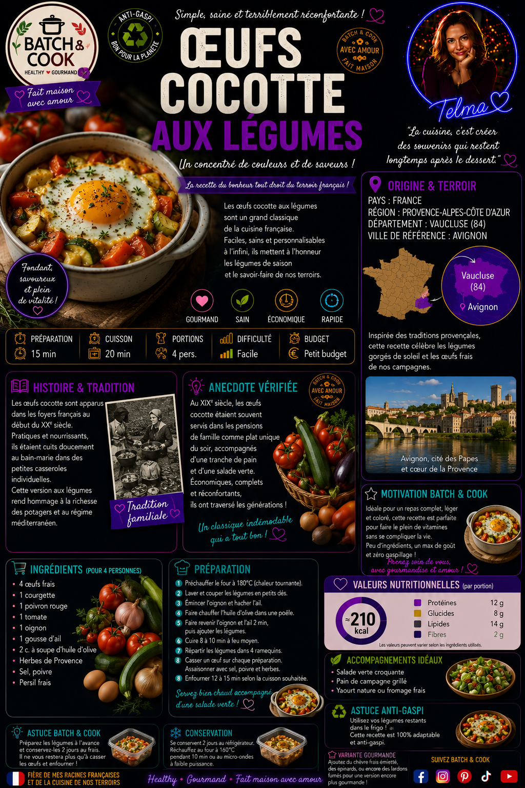 Œufs cocotte aux légumes