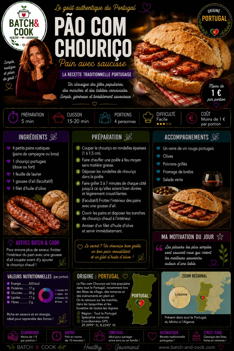 Fiche recette Pão com Chouriço par Telma