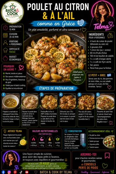 Poulet au citron & à l'ail