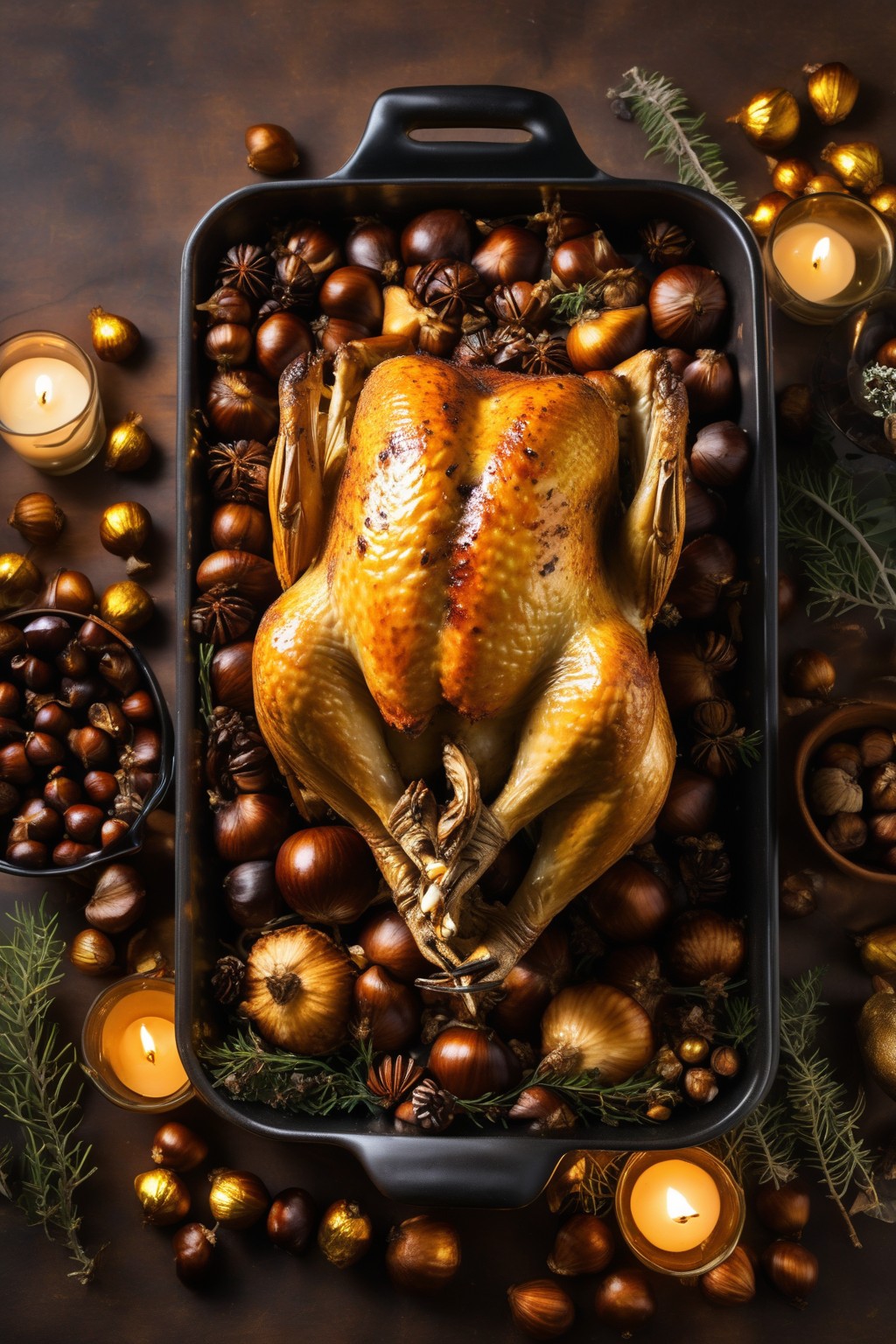 Poulet rôti aux marrons, le plat des fêtes