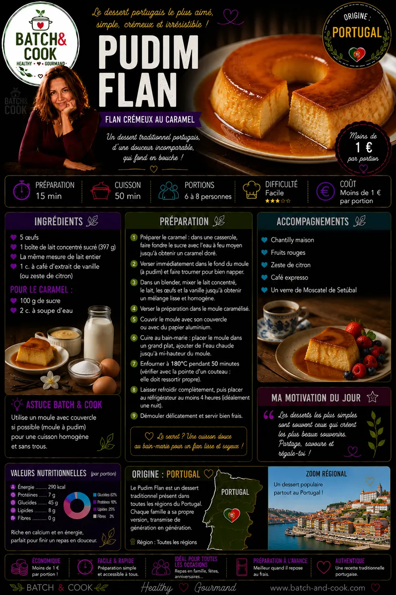 Fiche recette Pudim Flan par Telma