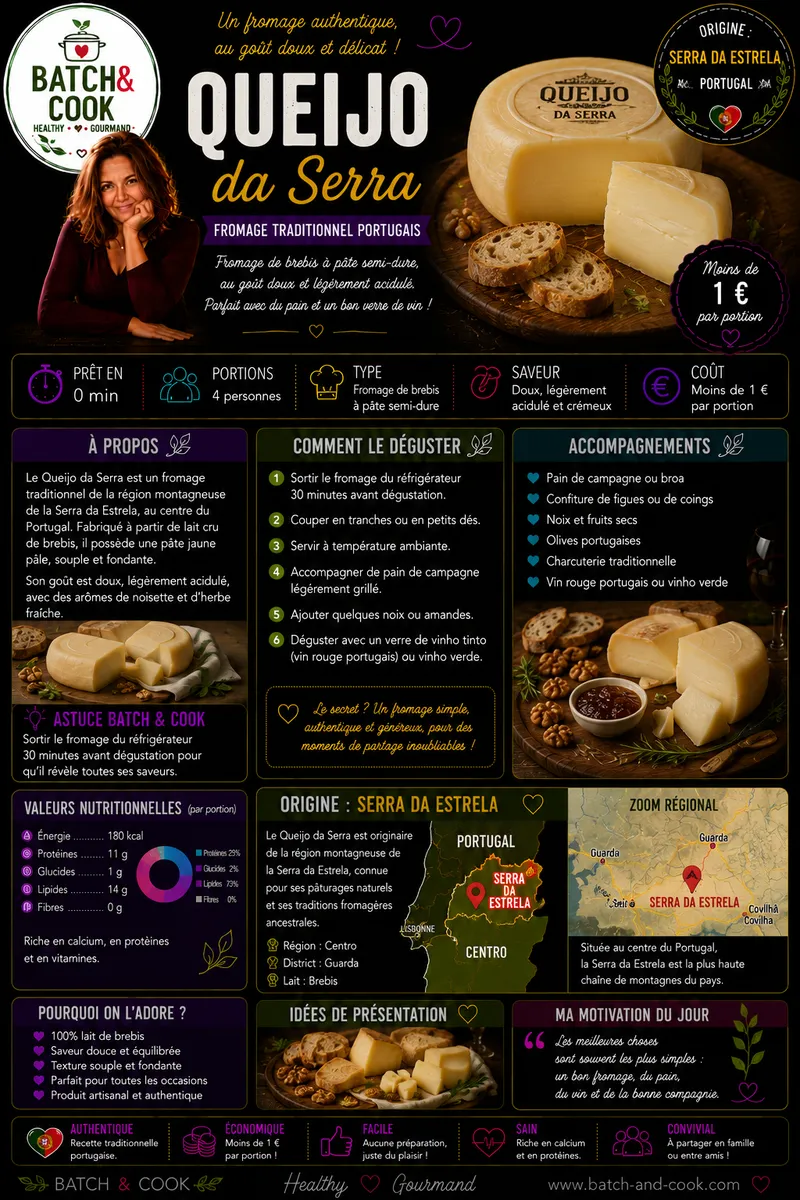 Fiche recette Queijo da Serra - Fromage traditionnel portugais par Telma
