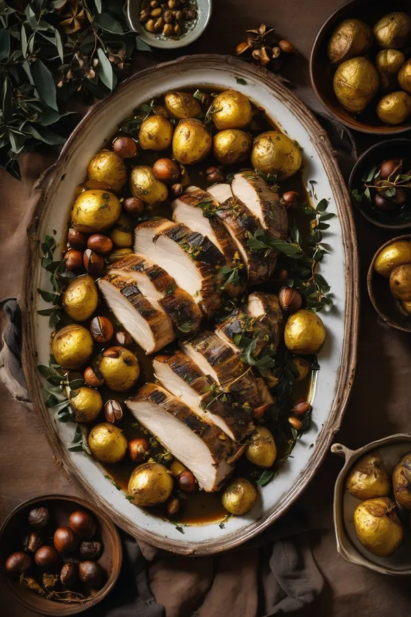 Rôti de porc aux châtaignes à la portugaise (lombo com castanhas)