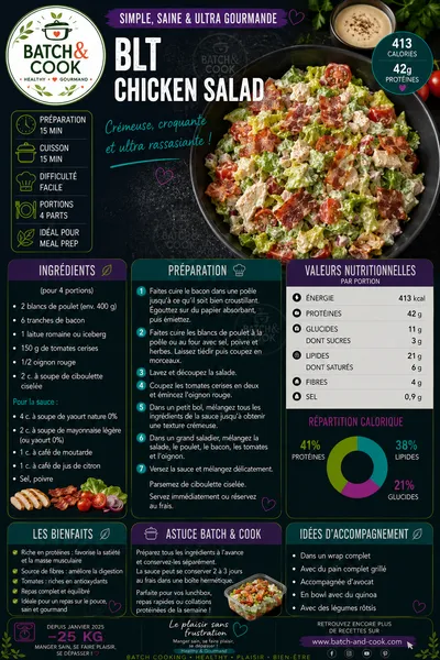 Salade BLT au Poulet