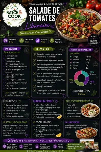 Salade de tomates libanaise