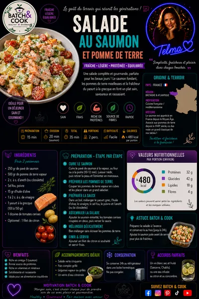 Salade au saumon et pomme de terre