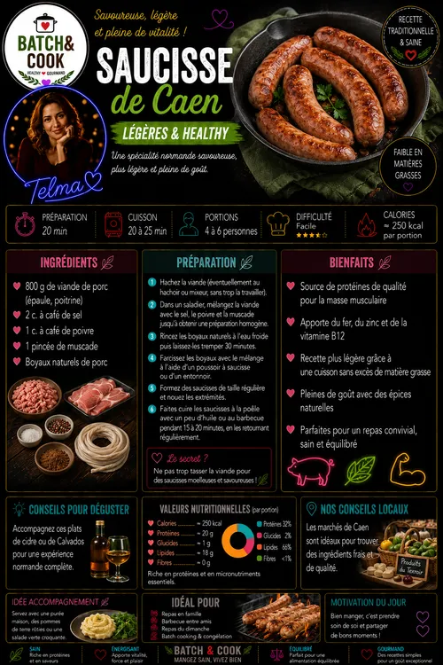 Saucisse de Caen légère & healthy