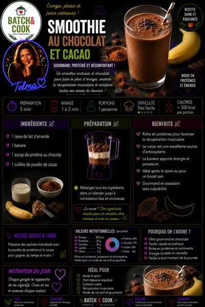 Smoothie au chocolat et cacao