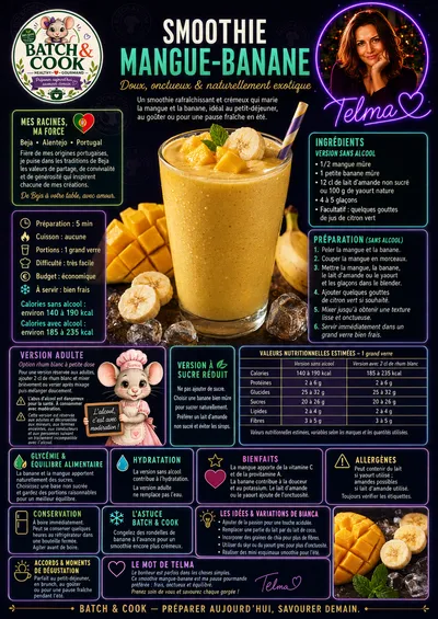 Smoothie mangue-banane