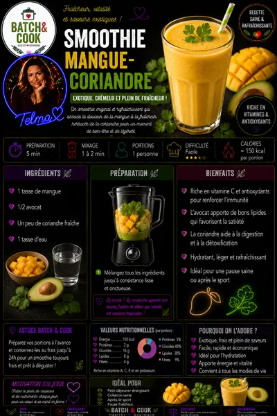 Smoothie Mangue-Coriandre