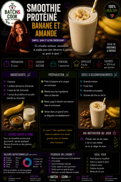 Smoothie Protéiné Banane & Amande