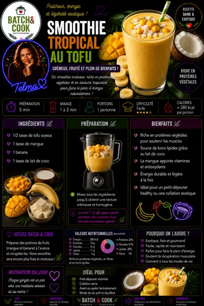 Smoothie tropical au tofu