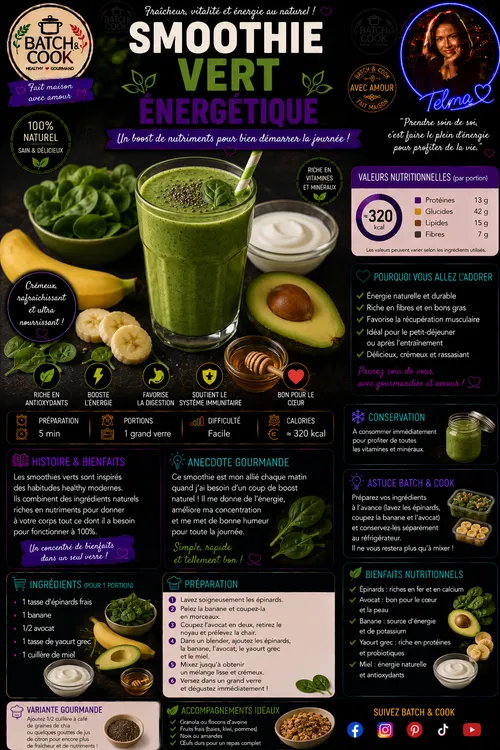 Smoothie Vert Énergétique
