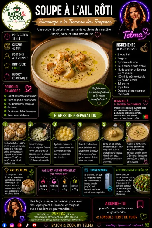 Soupe à l'ail rôti — Hommage à la Travessa dos Temperos