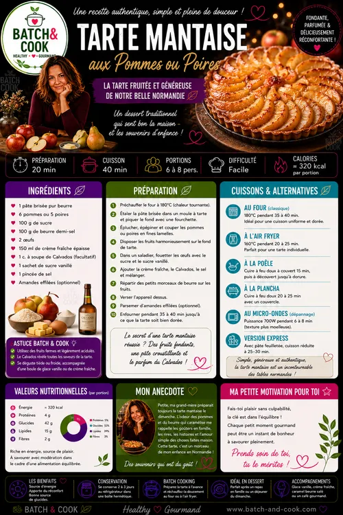 Tarte Mantaise aux Pommes ou Poires
