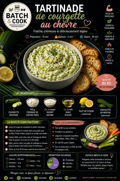 Tartinade de courgette au chèvre