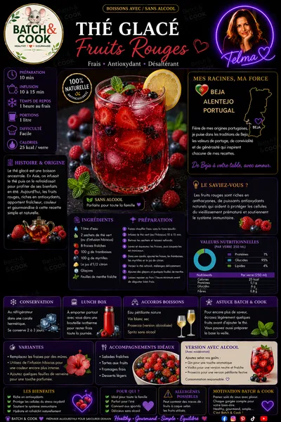 Thé glacé aux fruits rouges