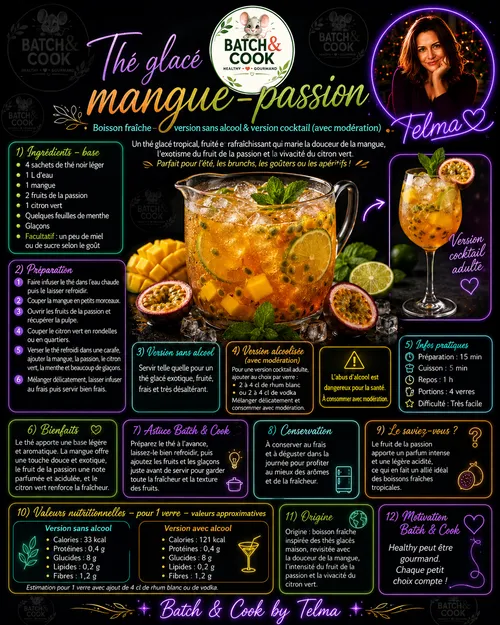 Thé glacé mangue-passion