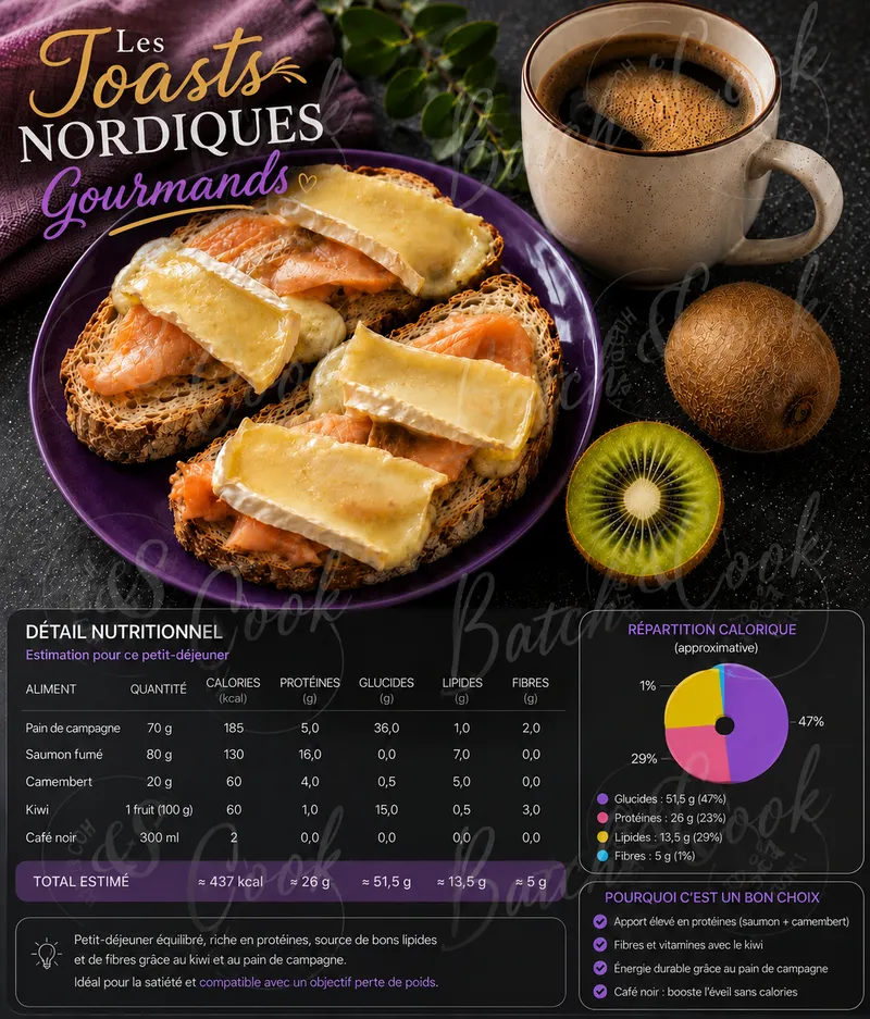 Fiche recette Les Toasts Nordiques Gourmands par Telma
