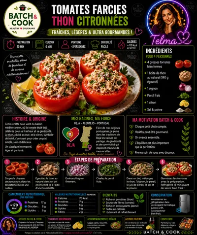Tomates farcies thon citronnées