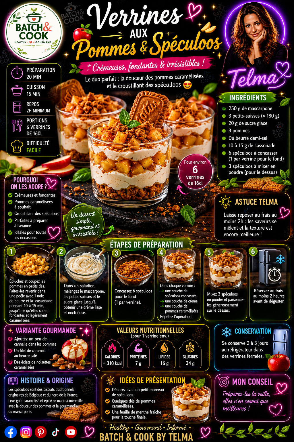 Verrines aux pommes & spéculoos