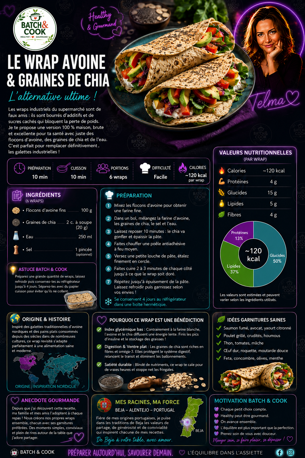 Le wrap avoine & graines de chia