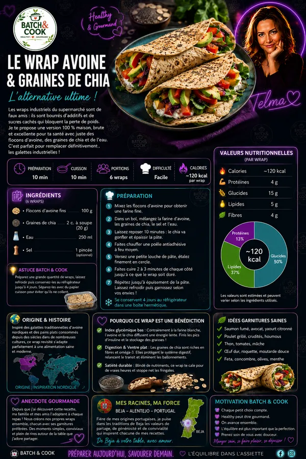 Le wrap avoine & graines de chia