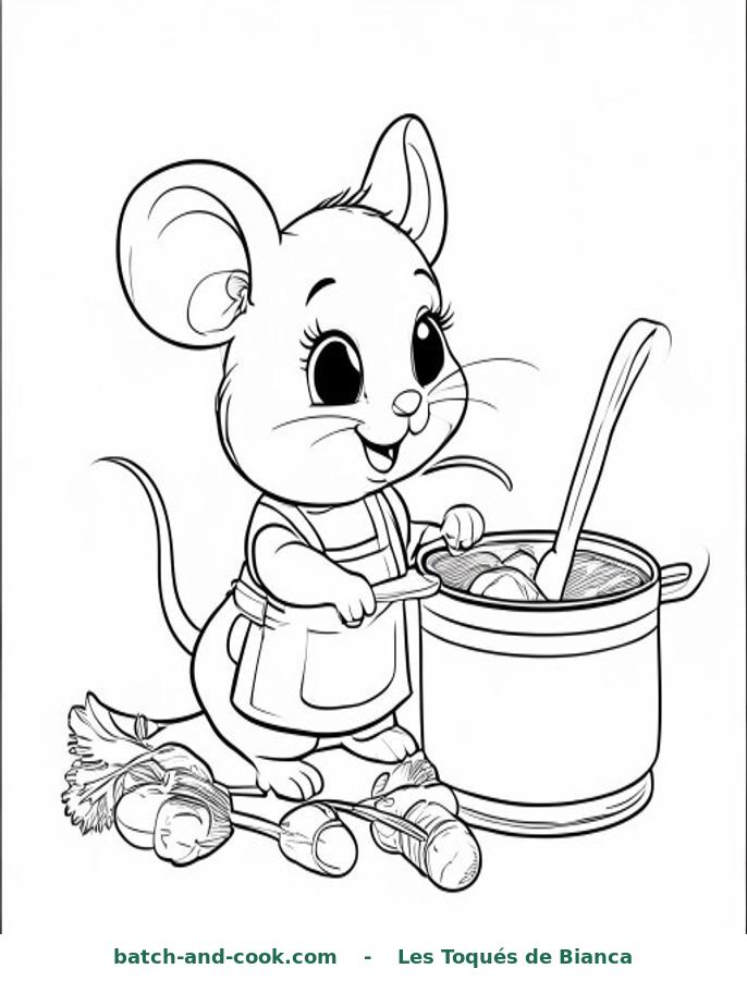 Coloriage : Bianca cuisine
