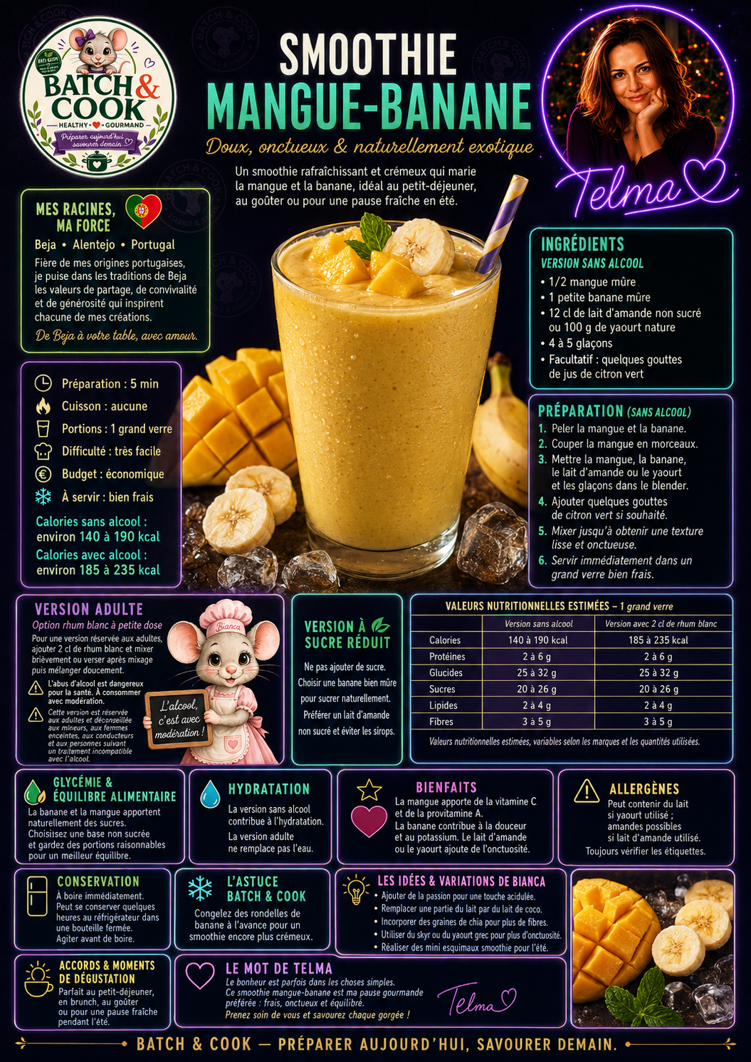 Smoothie mangue-banane